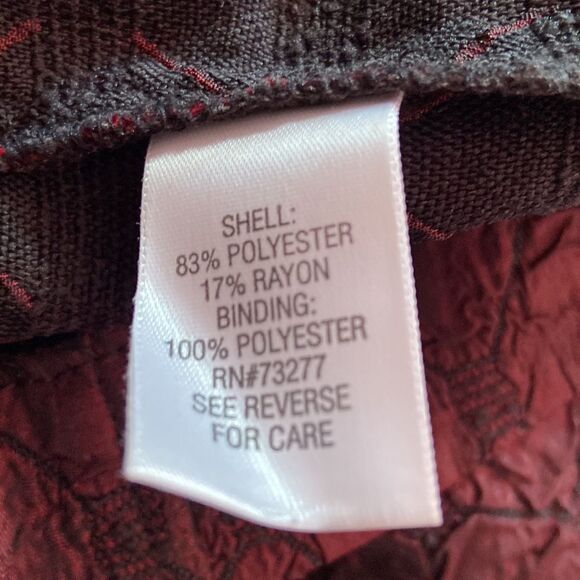Croft & Barrow Women’s Crinkled Jacket Red/Black Button Down M - Picture 4 of 5